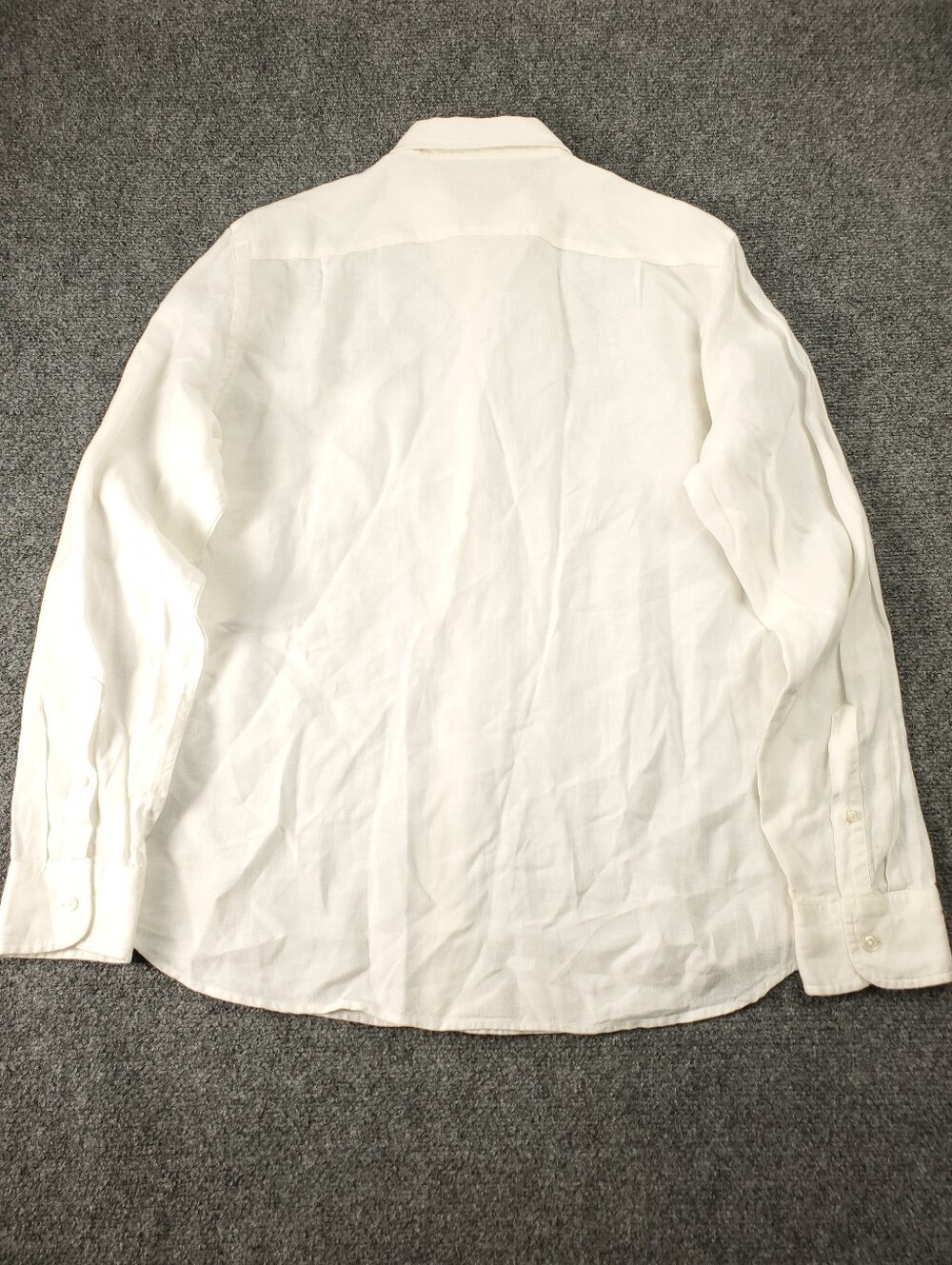 J Crew Baird McNutt Irish Linen Shirt Large White Button Up Lightweight Summer - Picture 3 of 12